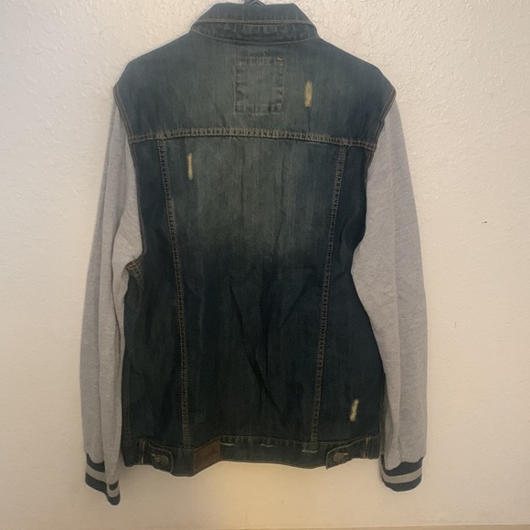 Mens Jean Sweatshirt Jacket - Picture 2 of 4
